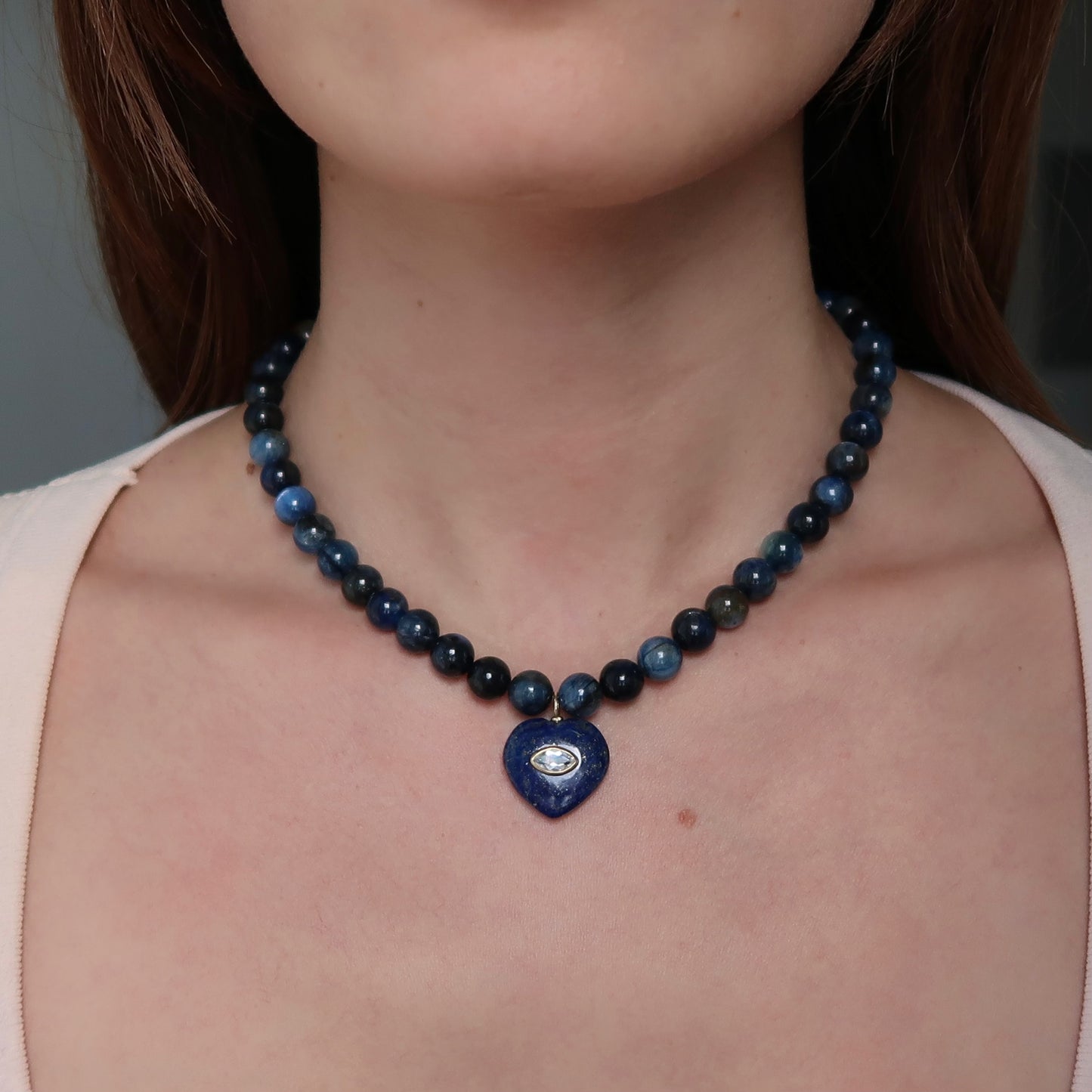 MICA HEART PENDANT NECKLACE