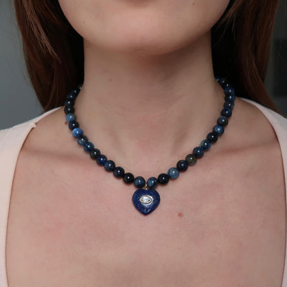 MICA HEART PENDANT NECKLACE
